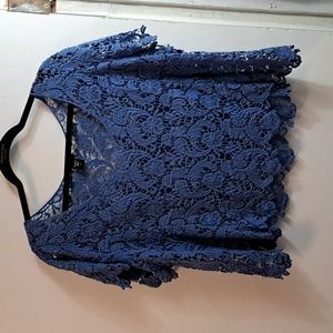 Torrid size 2 Blue lace style shirt